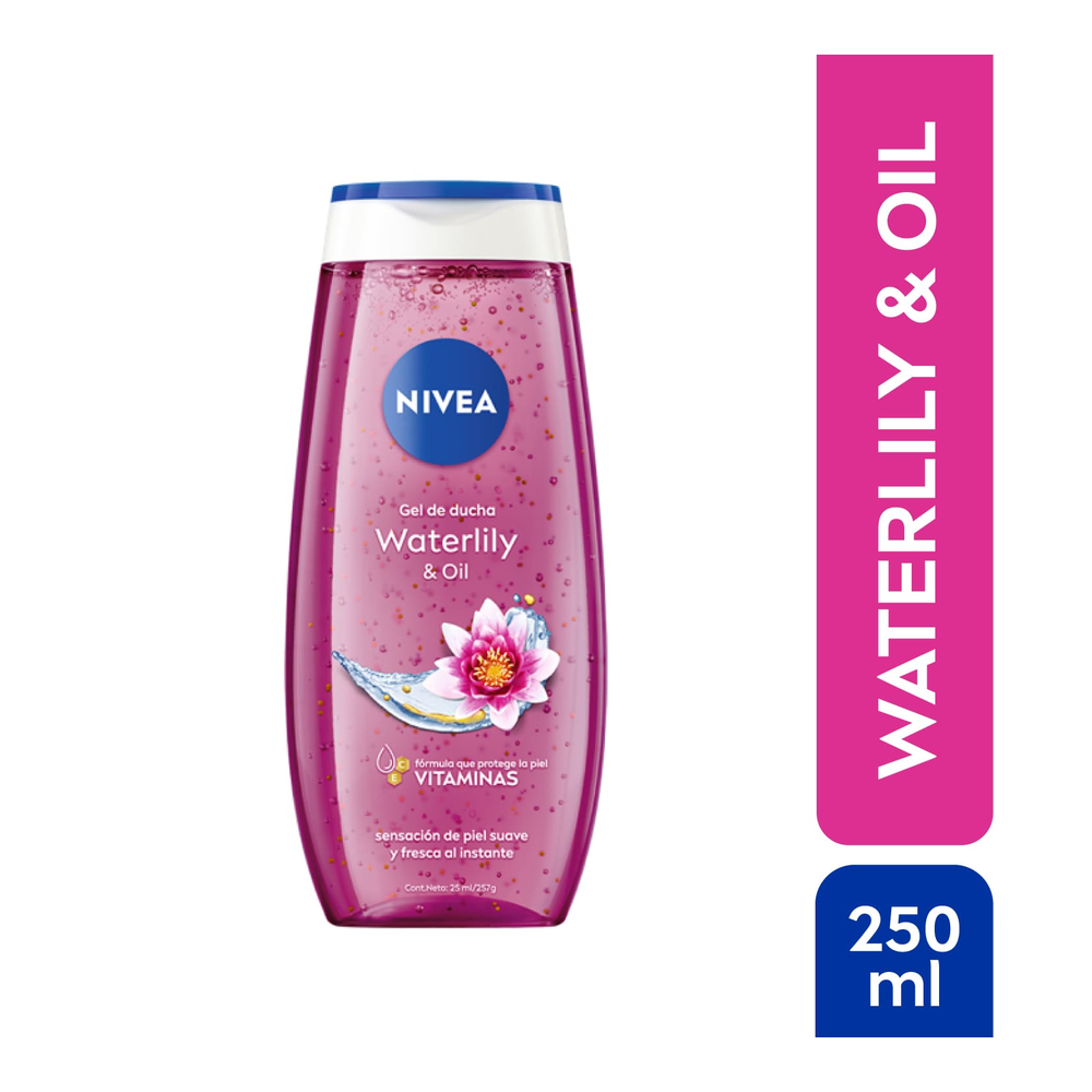 NIVEA GEL DE DUCHA WATERLILLY & OIL X 250 ML