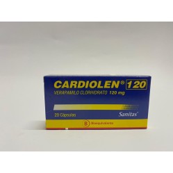 Cardiolen (B) Verapamilo 120mg 20 Cápsulas  PRECIO UN MEDIDA $844