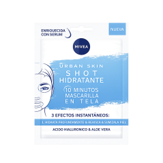 NIVEA MASCARILLA EN TELA URBAN SKIN SHOT HIDRATANTE 10 MINUTOS