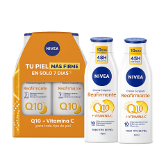 NIVEA REAFIRMANTE Q10 VITAMINA C X 400 ML X 2 UND