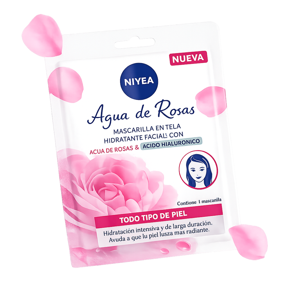 NIVEA ROSE CARE MASCARILLA FACIAL HIDRATANTE TODO TIPO DE PIEL