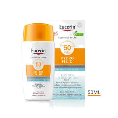EUCERIN SUN FACE HYDROFLUID ULTRA LIGERA TONO CLARO FPS50 X 50 ML