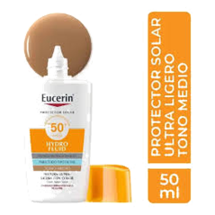 EUCERIN SUN FACE HYDROFLUID ULTRA LIGERA TONO MEDIO FPS50 X 50 ML