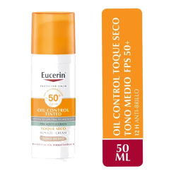 EUCERIN SUN FPS 50 FACE CREMA TONO MEDIO X 50 ML