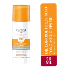EUCERIN SUN FPS 50 FACE CREMA TONO MEDIO X 50 ML