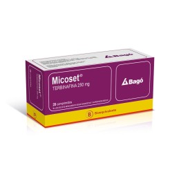 Micoset (B) Terbinafina 250mg 28 Comprimidos  PRECIO UN MEDIDA $724