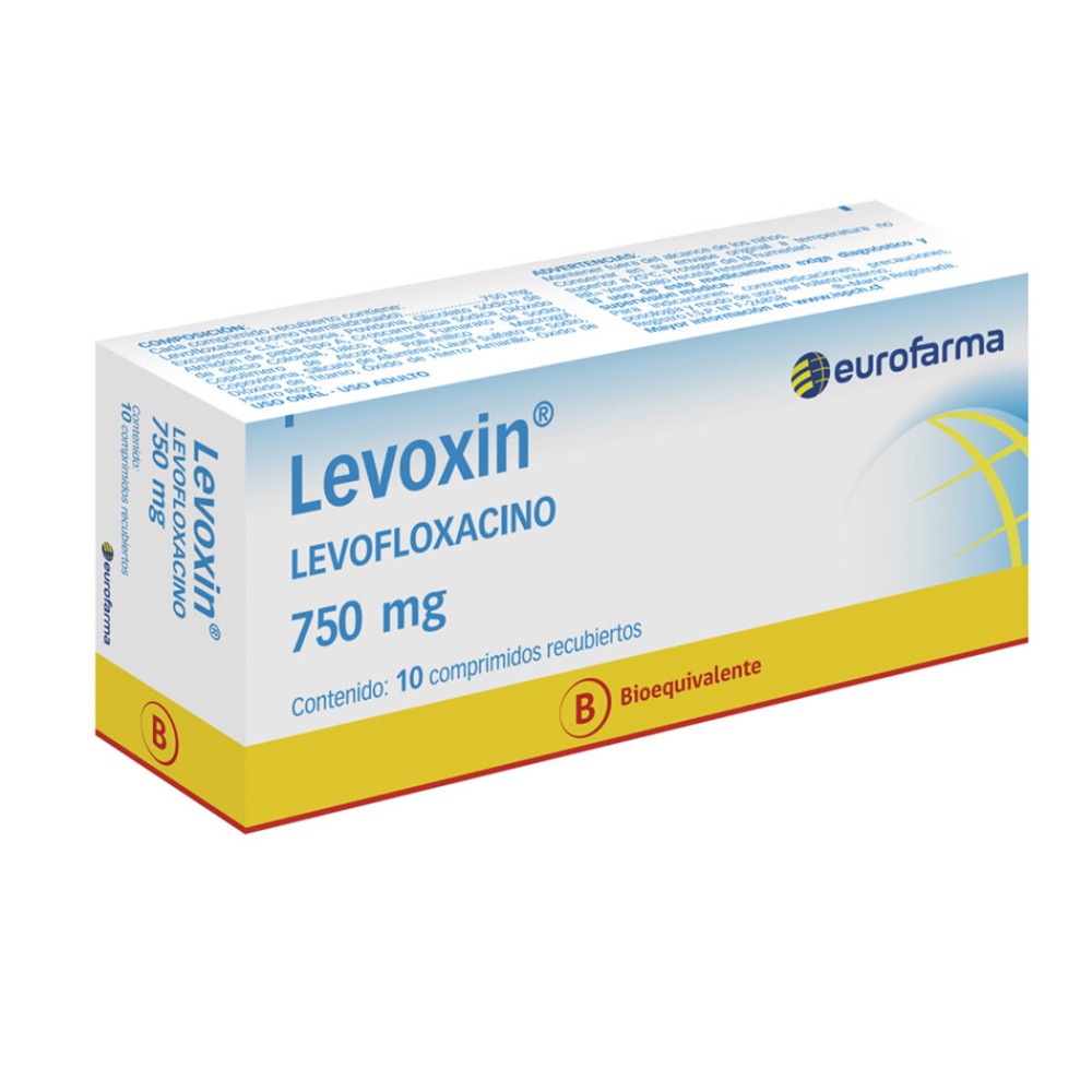 Levoxin (B) Levofloxacino 750mg 10 Comprimidos Recubiertos